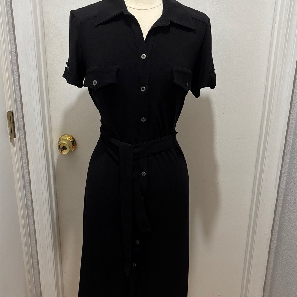 dressbarn Classic Black Midi Dress